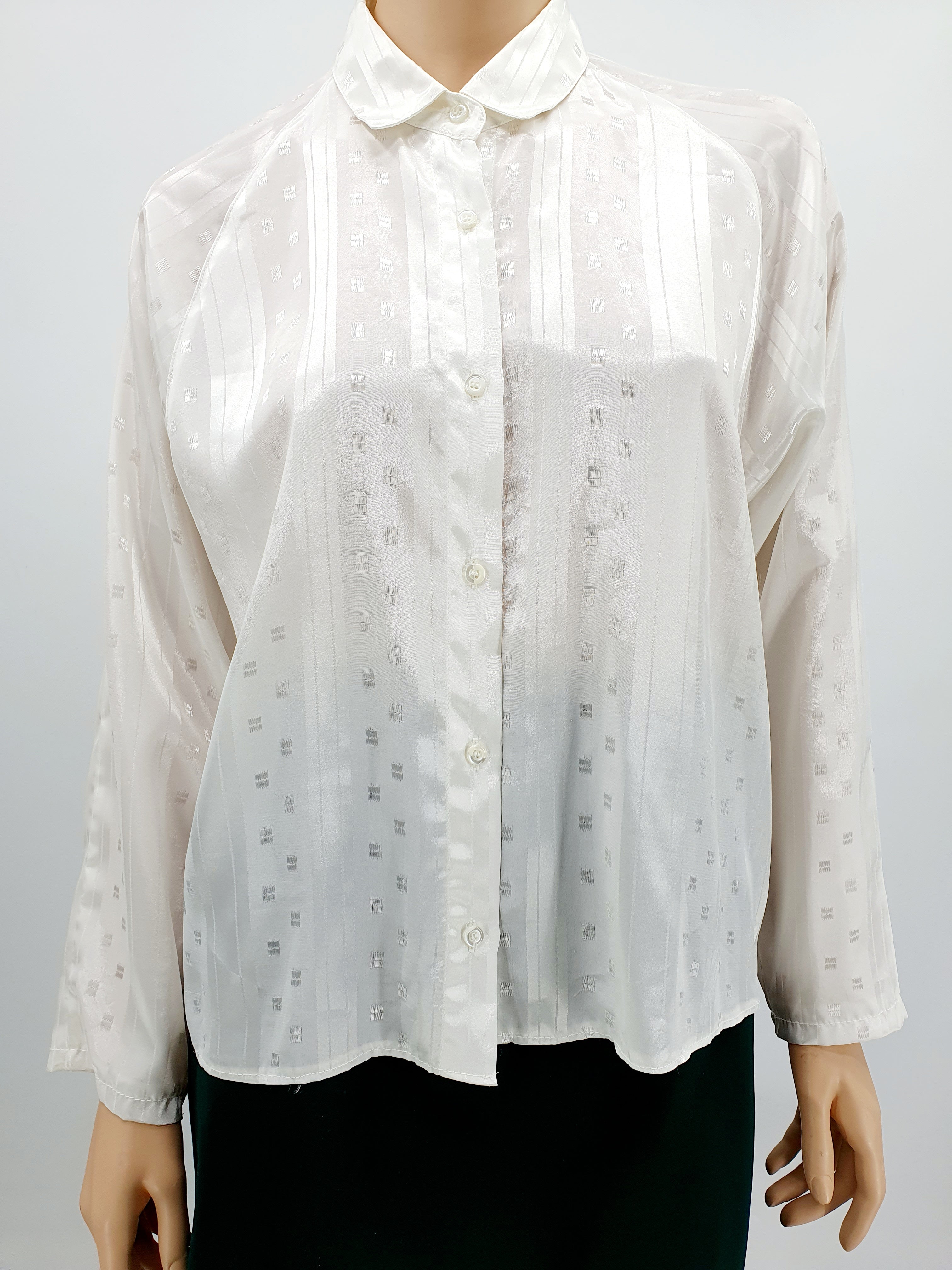 Rififi, valkoinen naisten paitapusero, 80-luku, koko 40