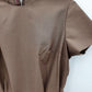 Ruskea vekkihelmainen mekko, 60-70-luku, koko n.38