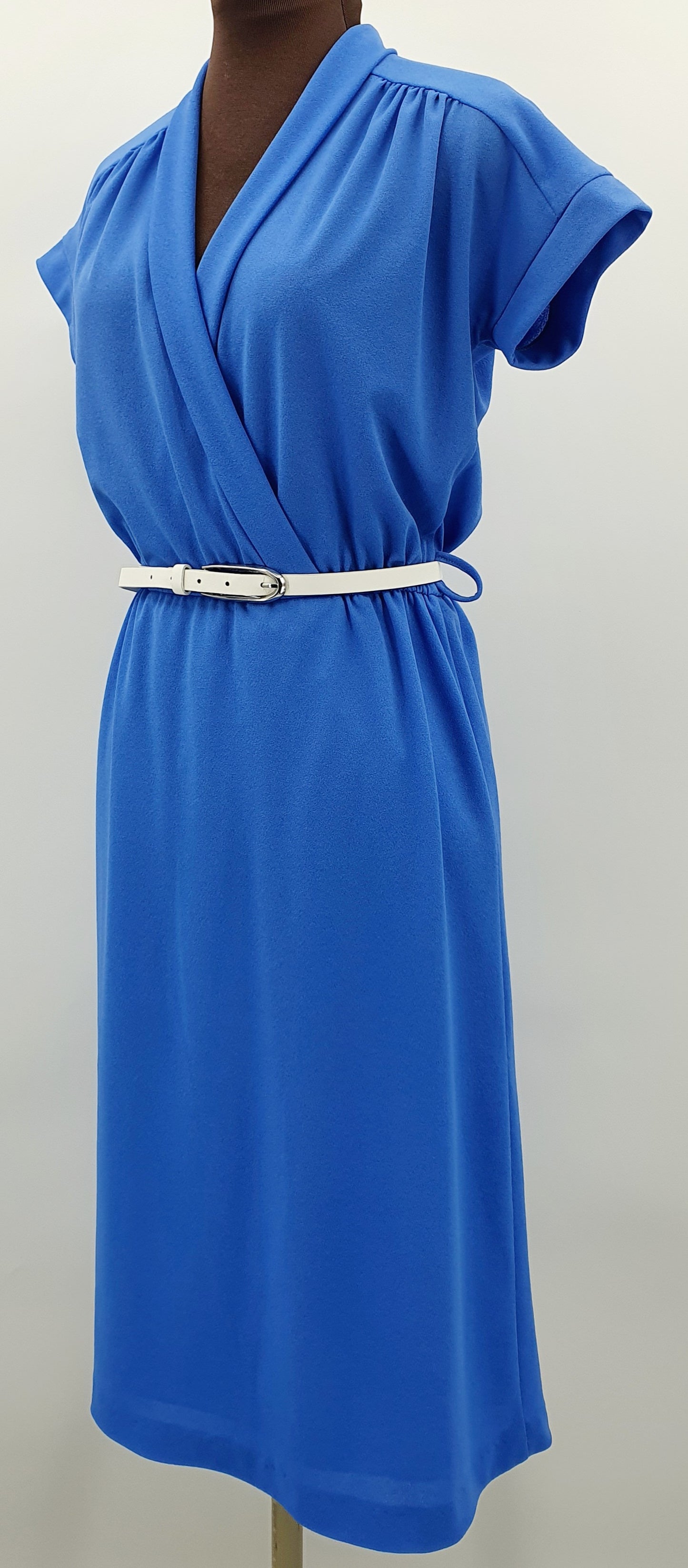 Vaaleansininen mekkoja vyö, 90-luku, koko 36