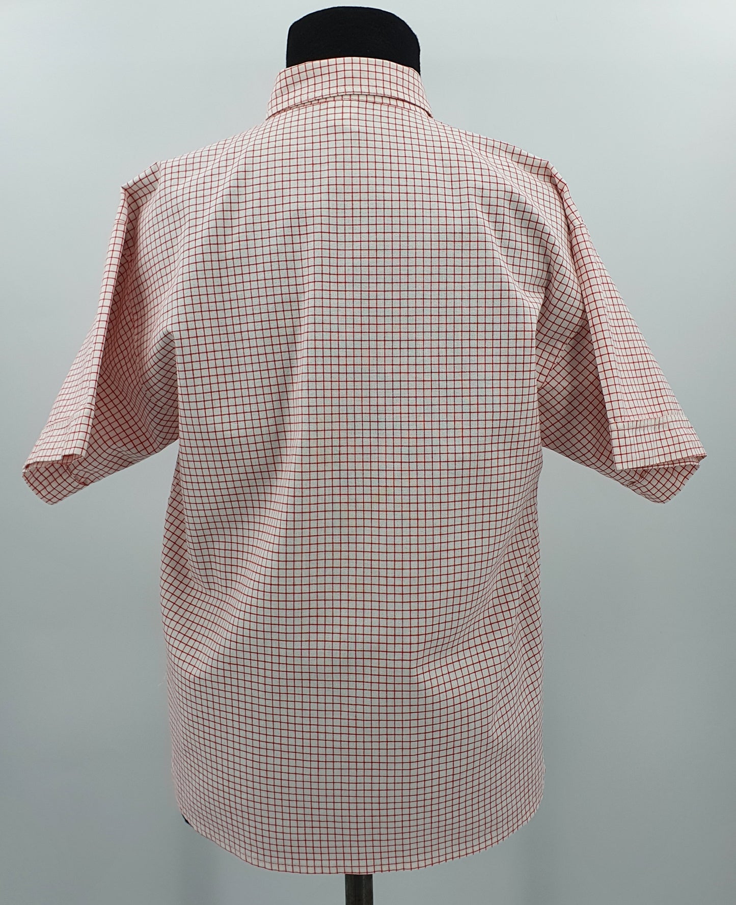 Image Wear, punaruutuinen lyhythihainen paitapusero, 90-luku, koko 38-40