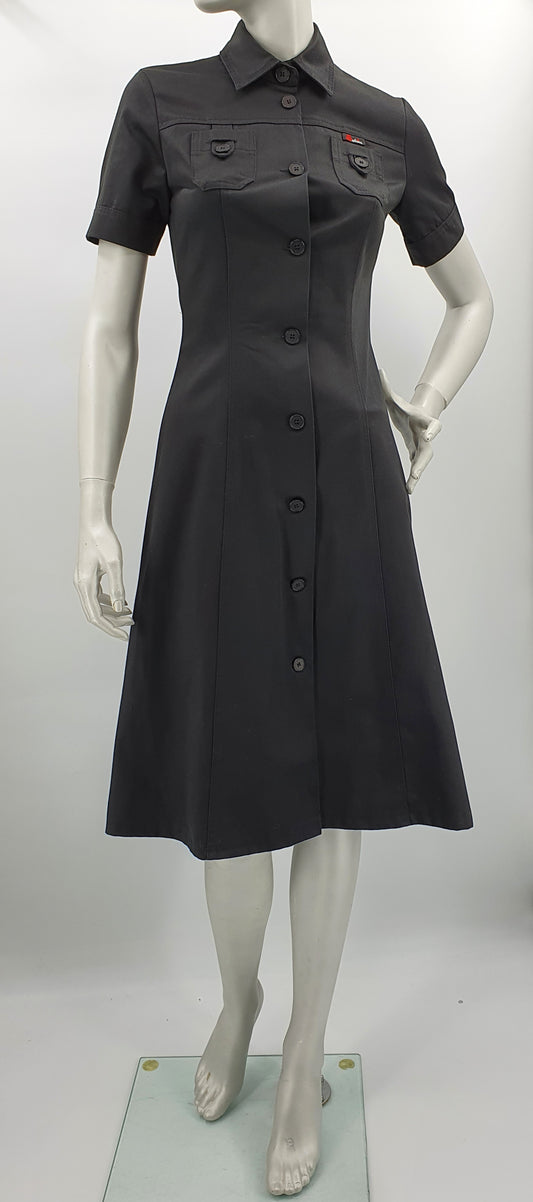 Sabrina, käyttämätön musta mekko, 70-80-luku, koko 34