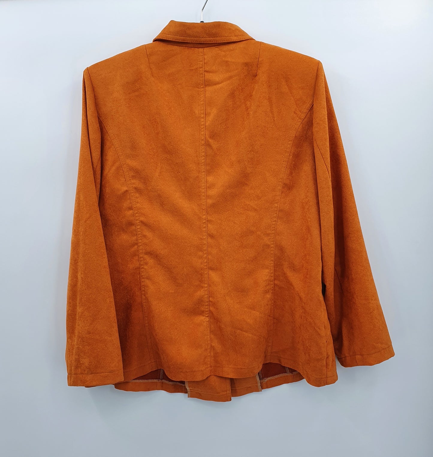 Lena, oranssi jakku, 90-luku, koko 38-40