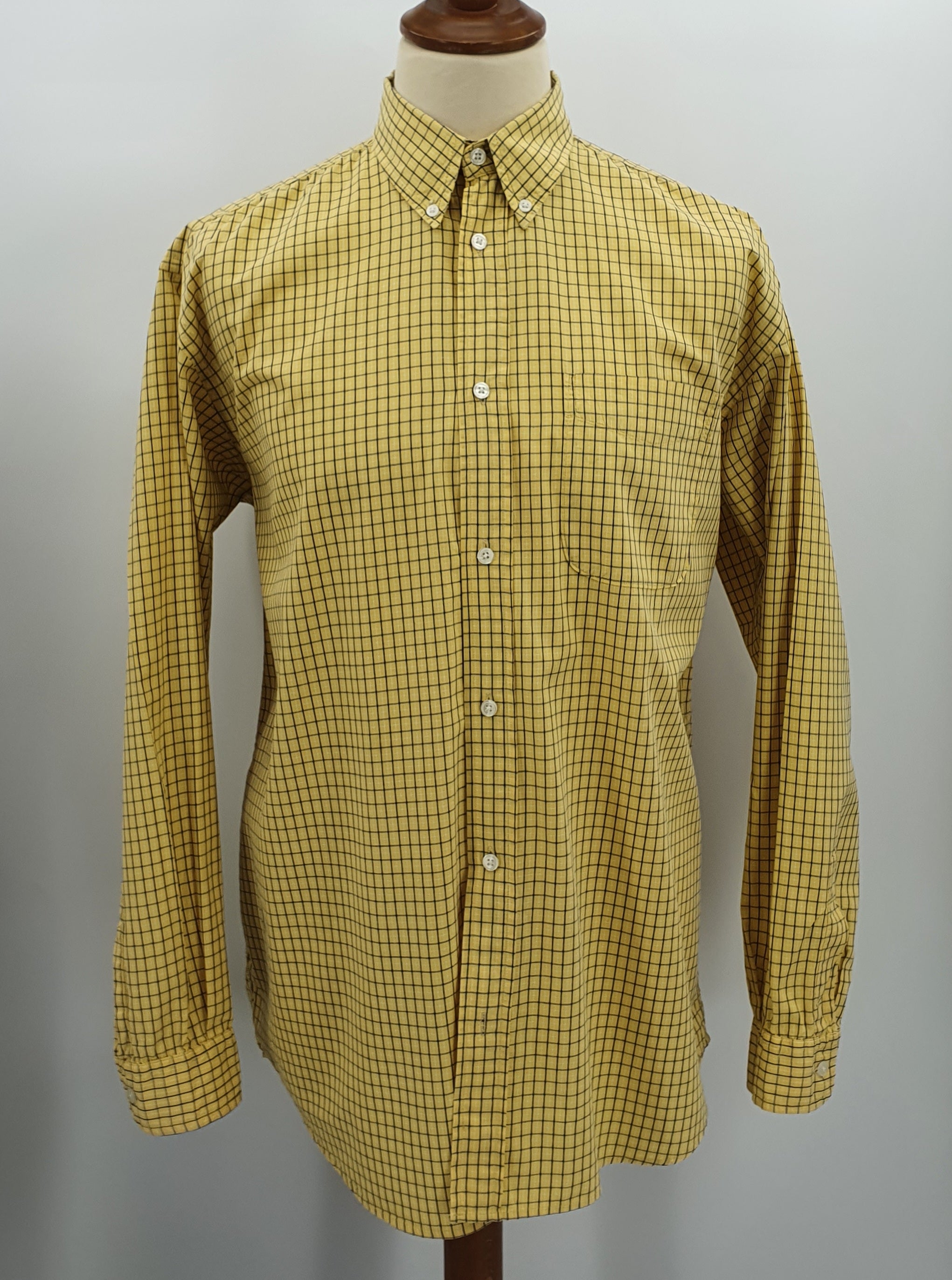 Reflex Classic, miesten keltainen paitapusero, 90-luku, koko (L)XL