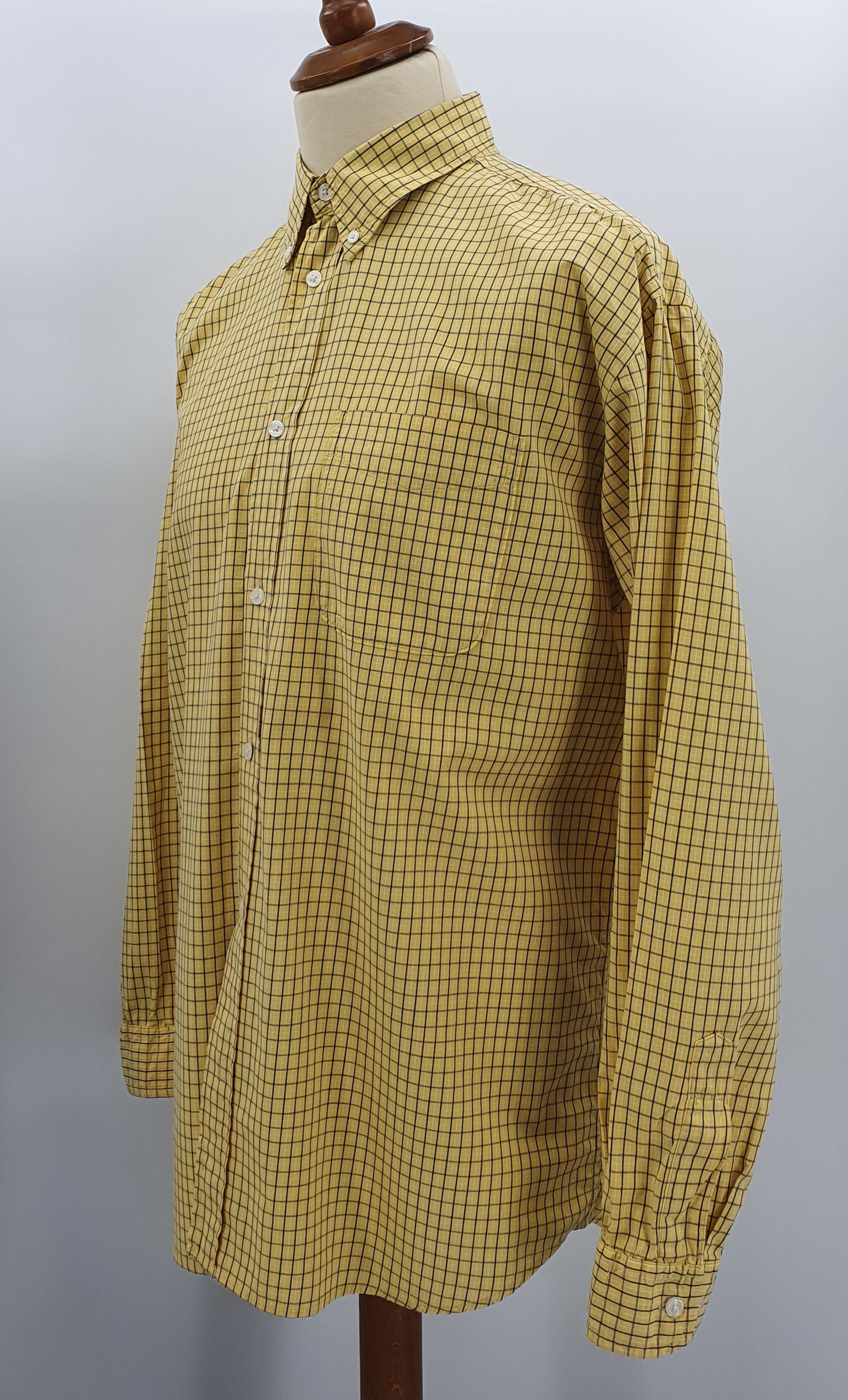Reflex Classic, miesten keltainen paitapusero, 90-luku, koko (L)XL