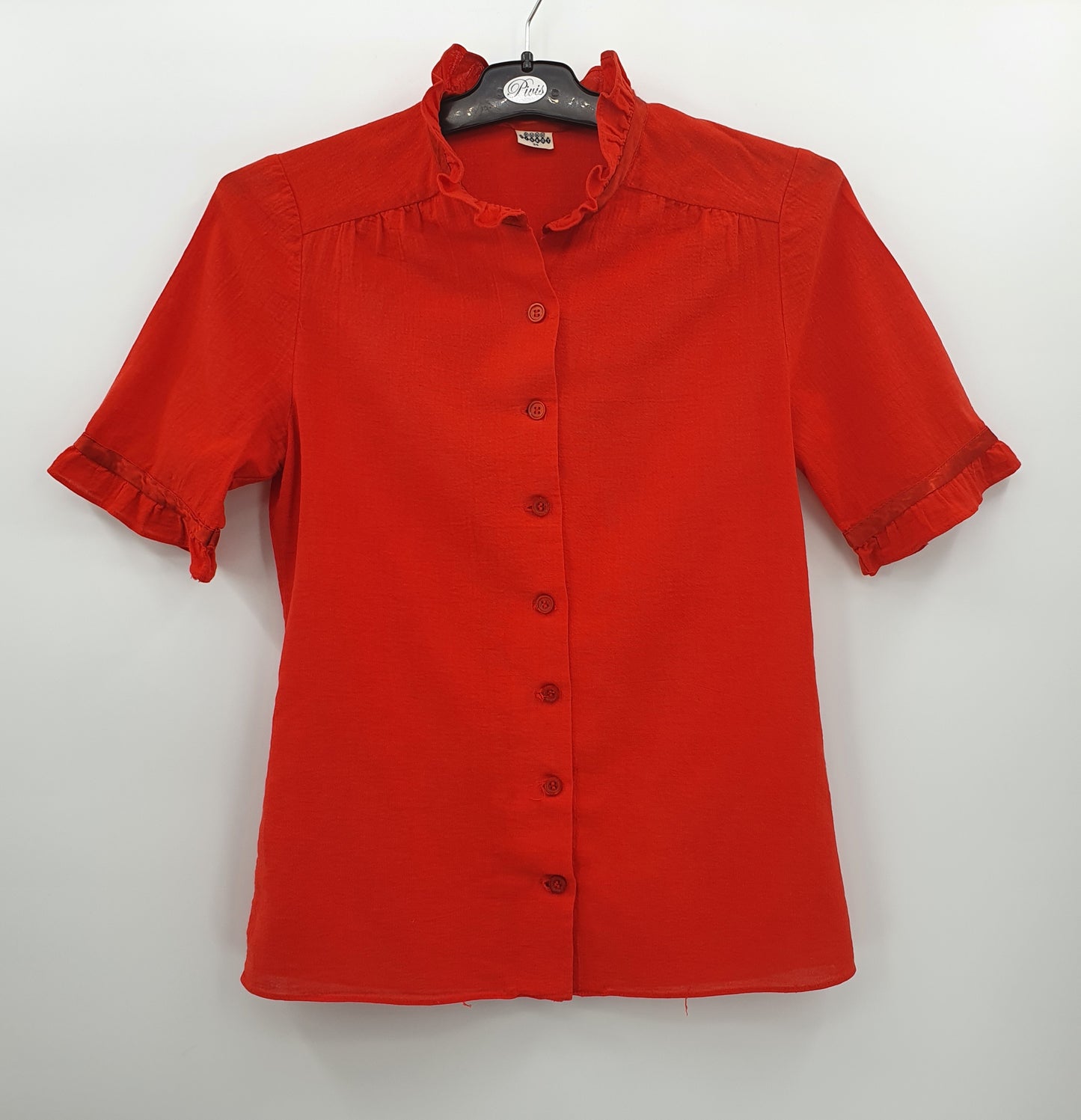 Puku-Siskot, punainen paita, 70-luku, koko 34-36