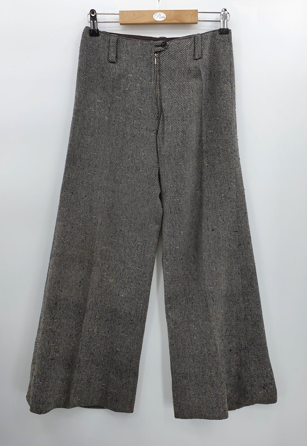 Flared wool trousers from the 70s, waist 68cm, size 34