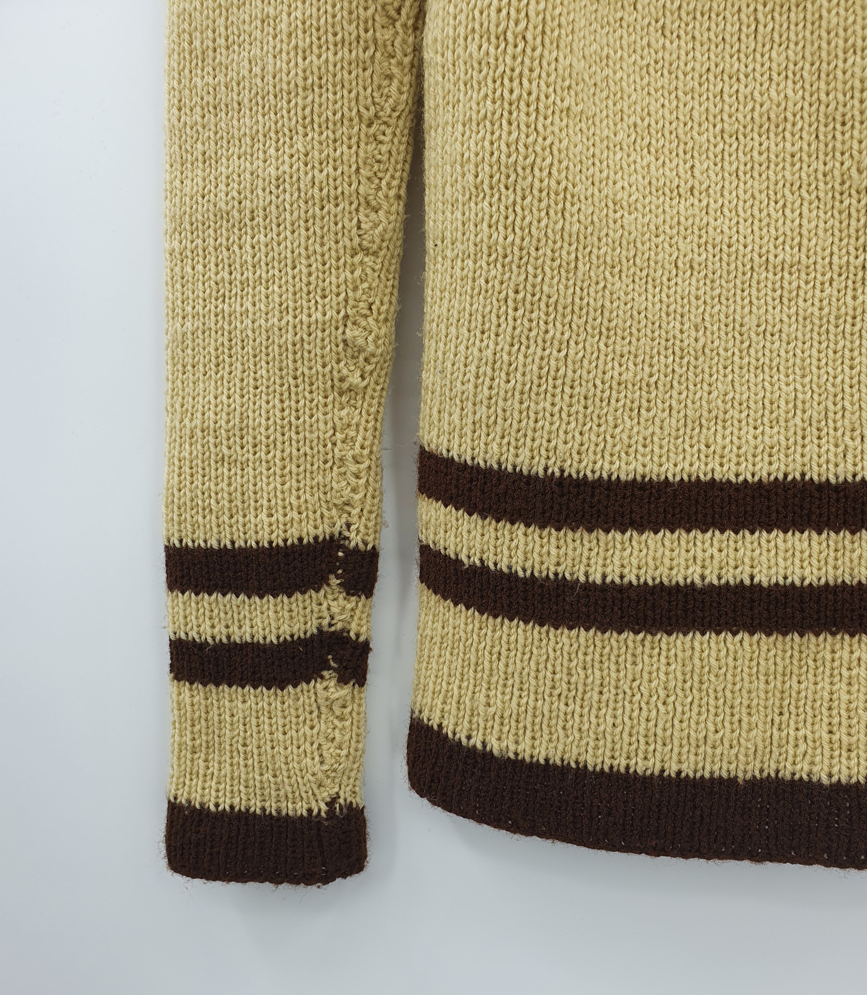 Hand-knitted retro cardigan, 70-80s, size 34
