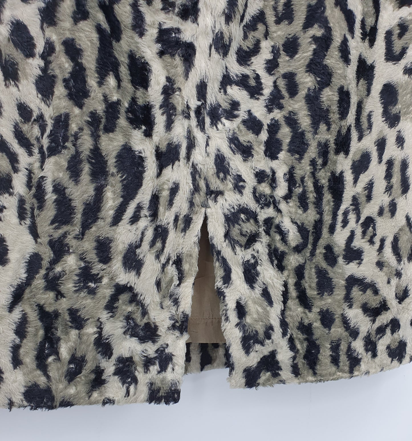 Marly's, leopardikuvioinen hame, 80-90-luku, vyöt.ymp. 86cm, kokoarvio 42