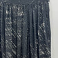 Jil's, mustavalkoinen pitkä hame, 80-luku, vyöt.ymp. 70cm, kokoarvio 36
