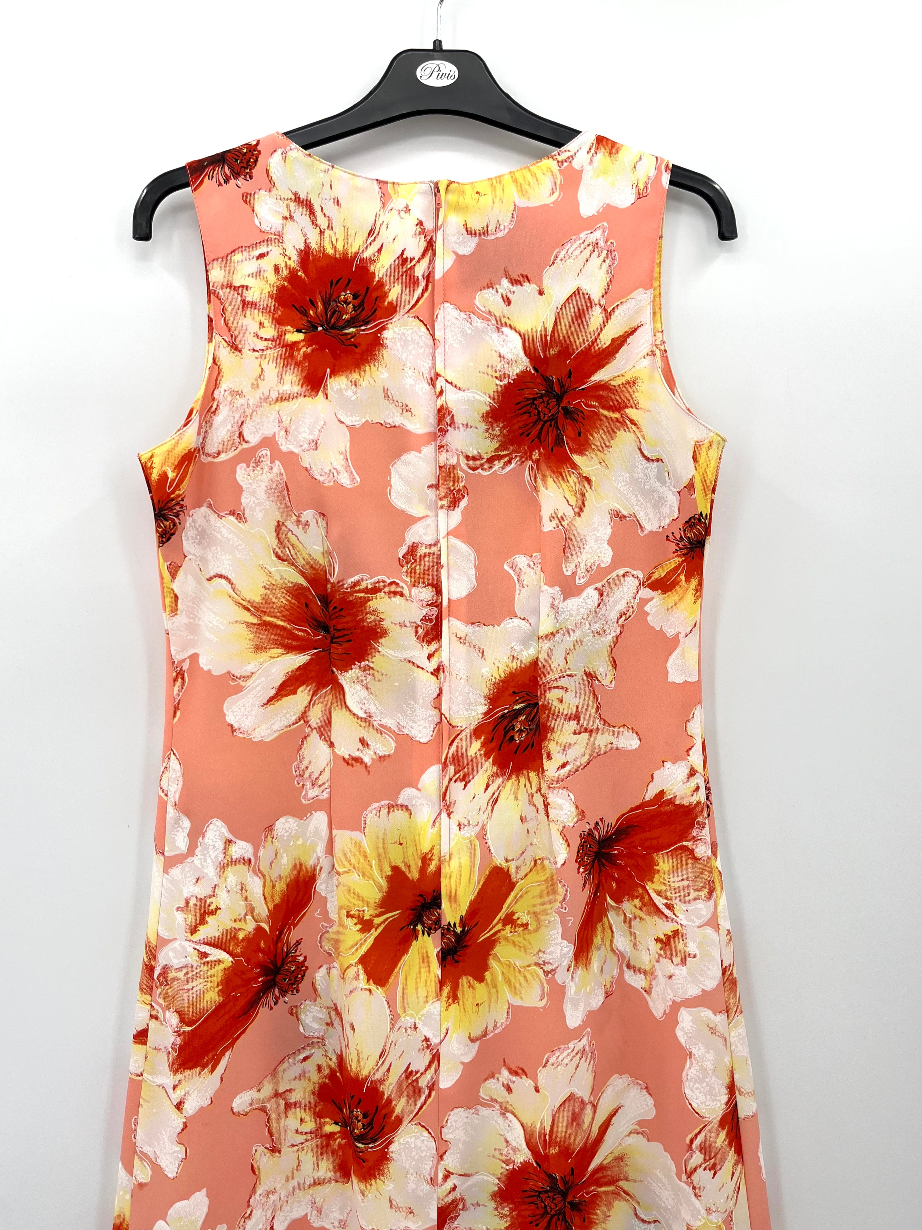 La Reine, sleeveless floral dress, 90s-2000s, size 38