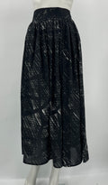 Jil's, black and white long skirt, 80s, waist 68cm, size estimate 34
