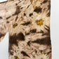 Vaaleanruskea huivi, solmuvärjätty, koko 38x134cm