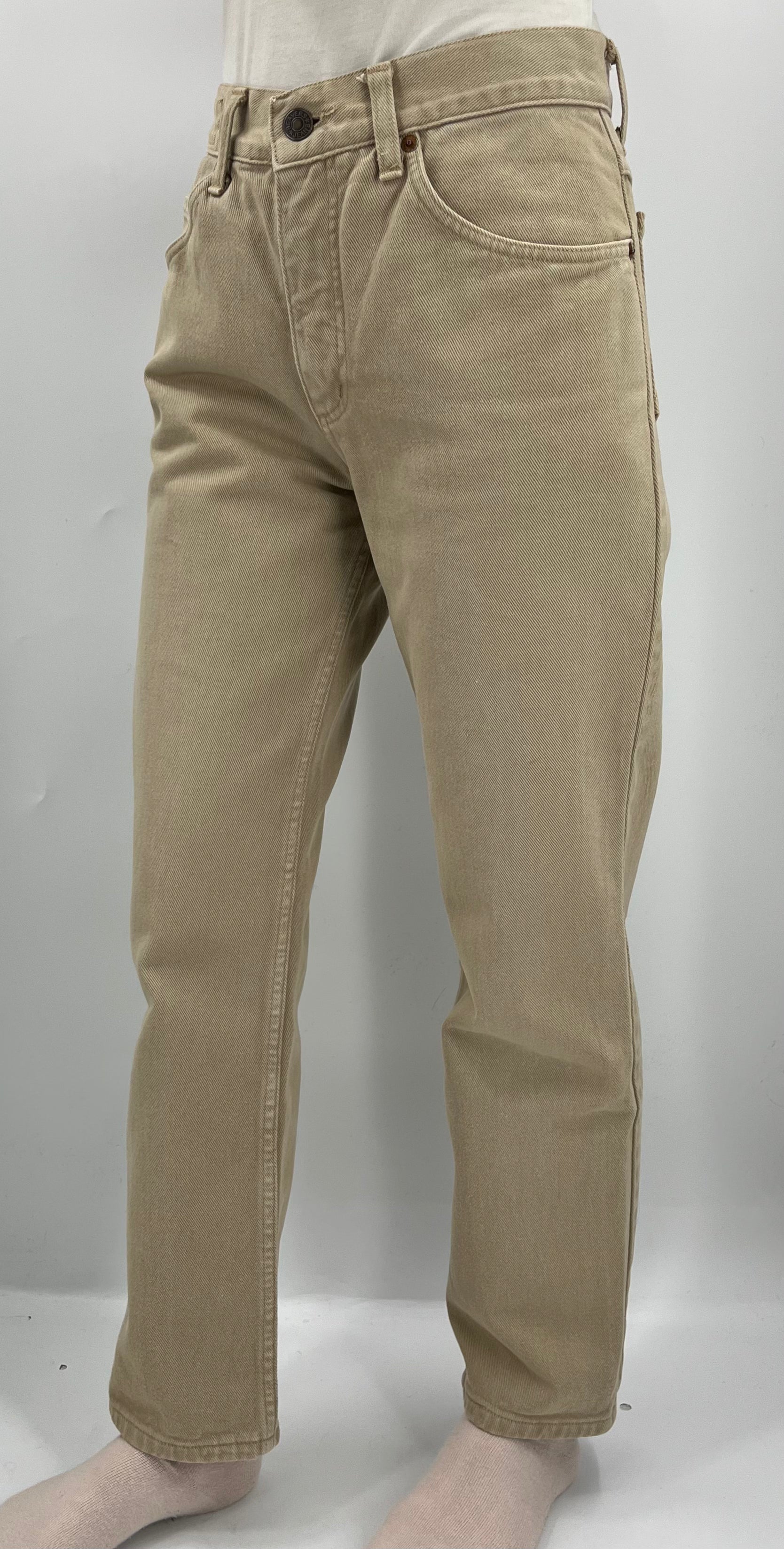 Beavers, light beige jeans, 80s, waist 70cm, size 34-36