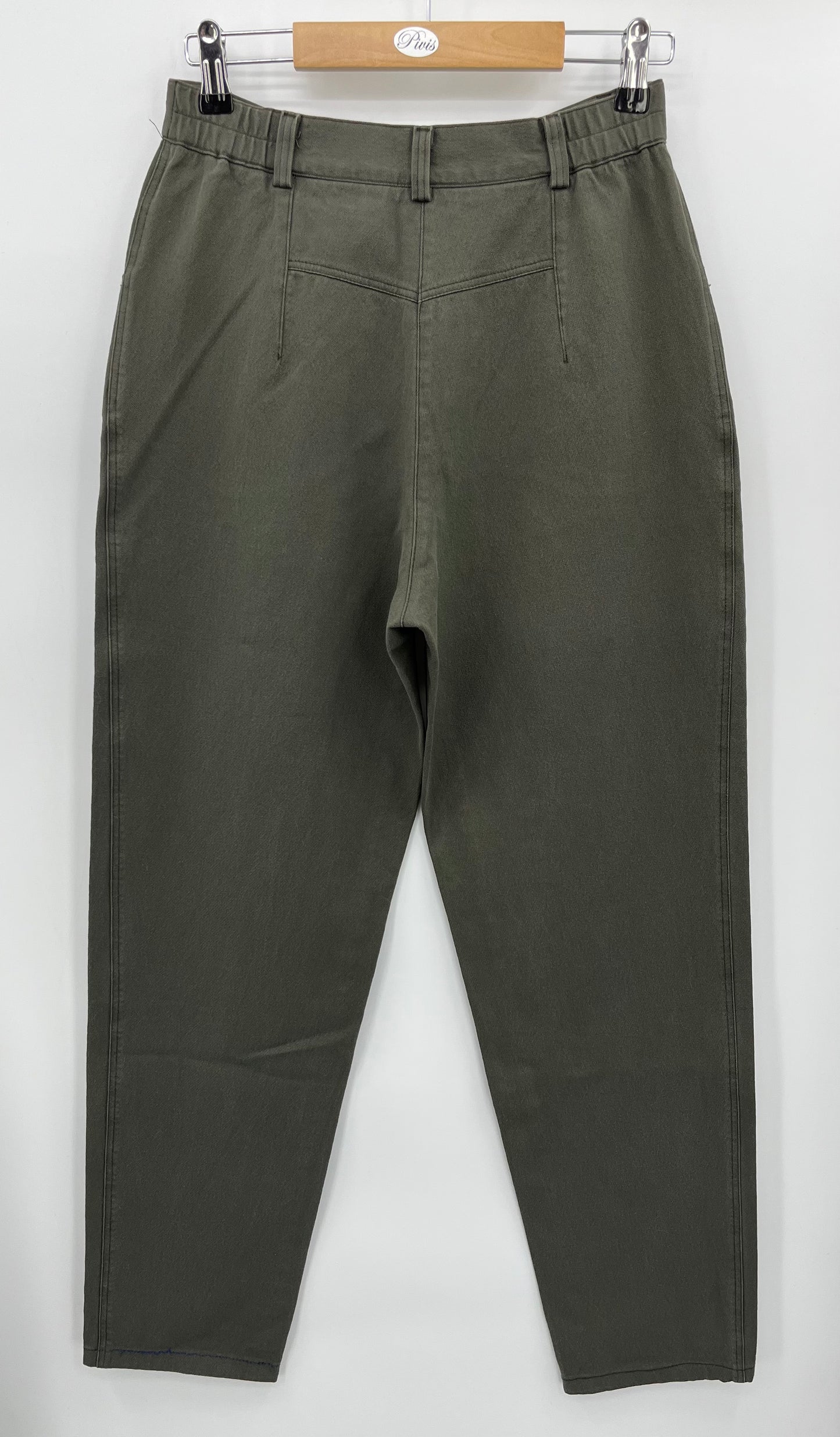 Voglia, harmaavihreät housut, 2000-luku, vyöt.ymp. 70cm, kokoarvio 36-38