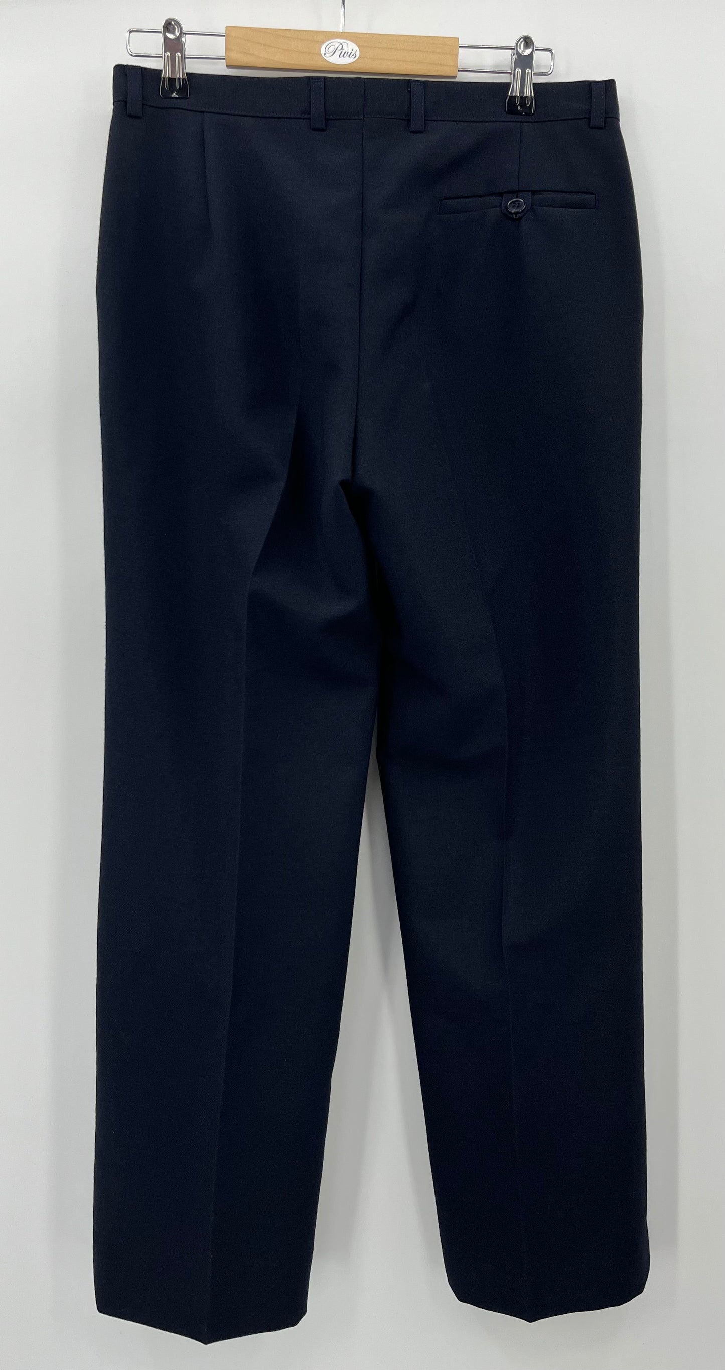 Luhta, tummansininen miesten puku, 70-luku, kokoarvio S
