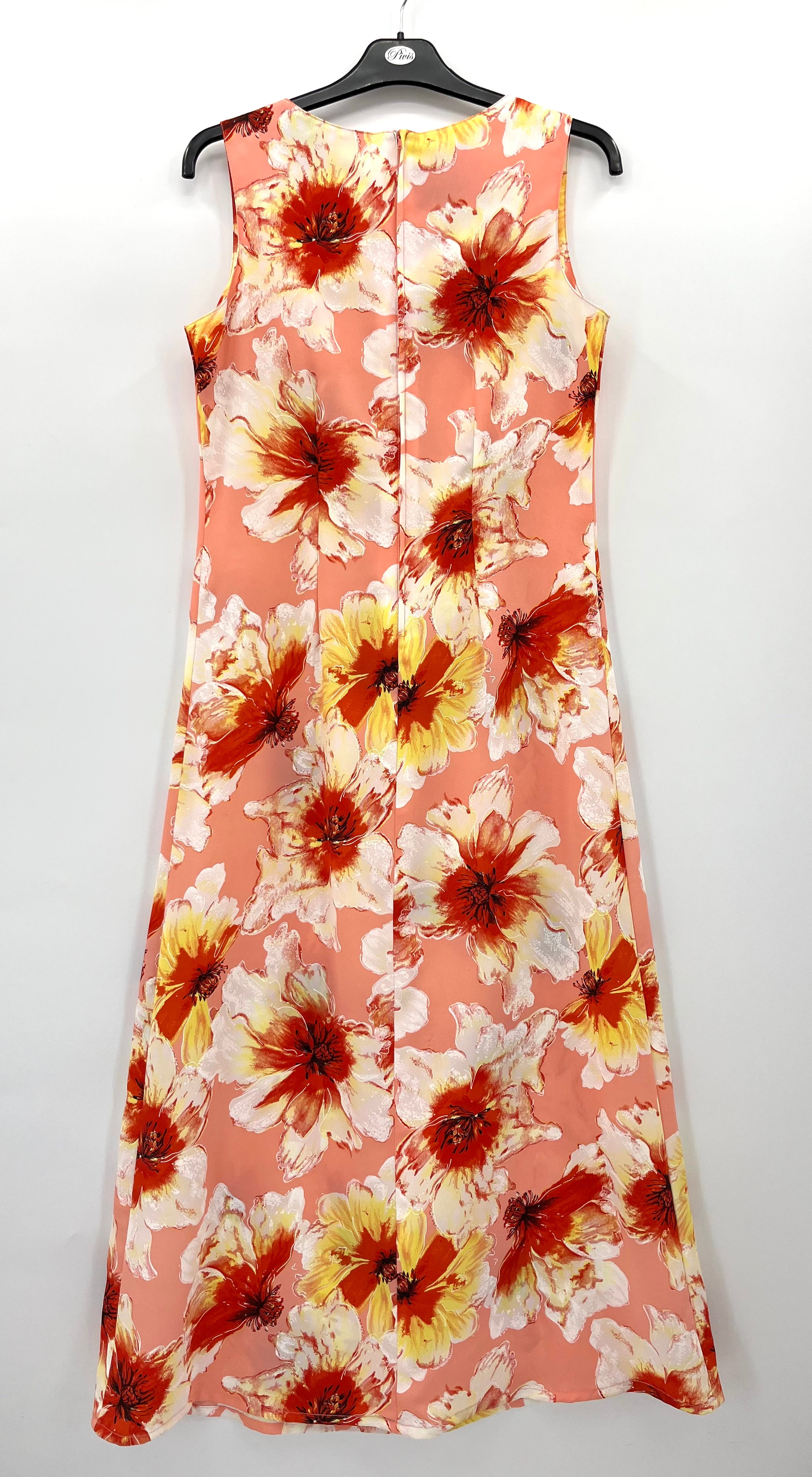 La Reine, sleeveless floral dress, 90s-2000s, size 38