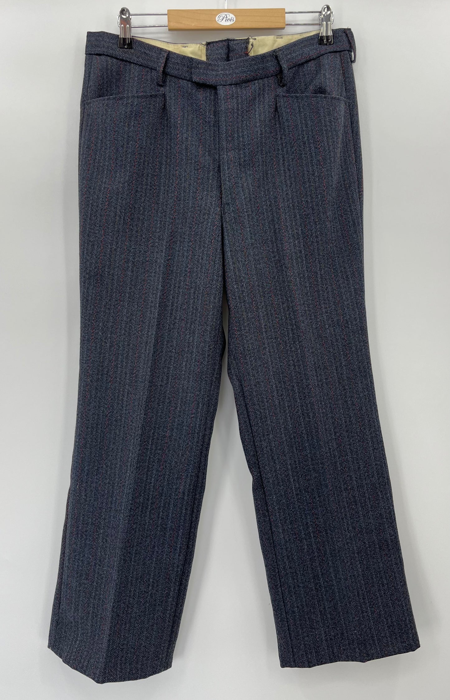 Hyvilla, tummansininen miesten puku, 70-luku, kokoarvio S