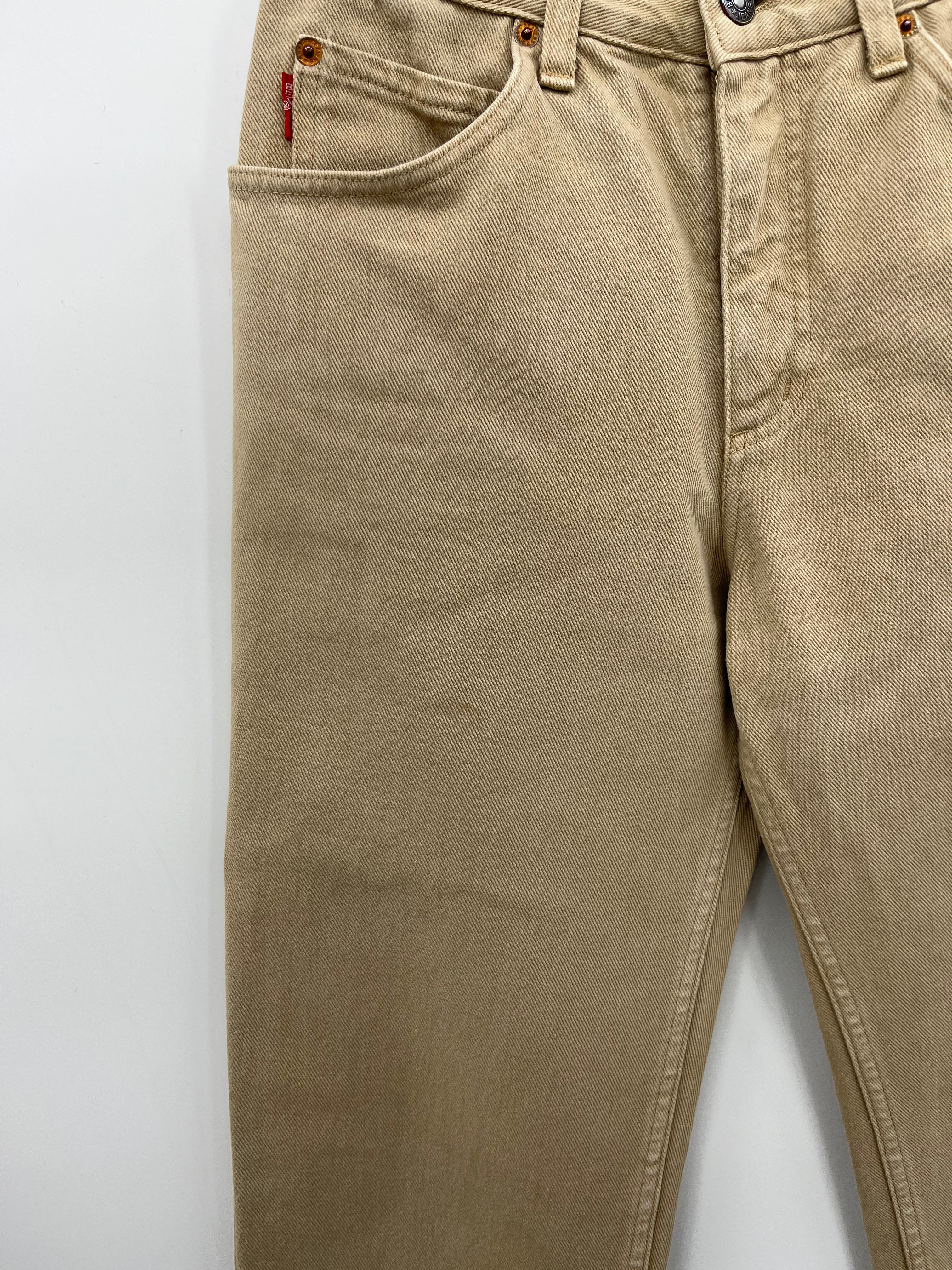 Beavers, light beige jeans, 80s, waist 70cm, size 34-36