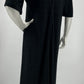 Kati-Myynti, musta mekko hopeisilla pilkuilla, 70-80-luku, koko 38-40