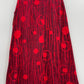 TGL Stockholm, punainen puuvillahame, 60-70-luku, vyöt.ymp. 66cm, kokoarvio 34