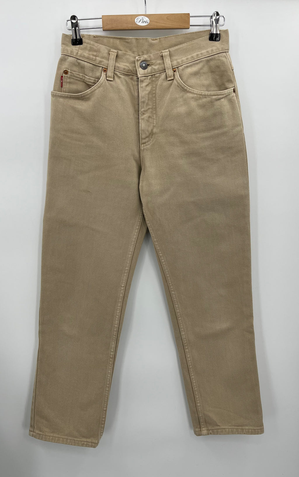 Beavers, light beige jeans, 80s, waist 70cm, size 34-36