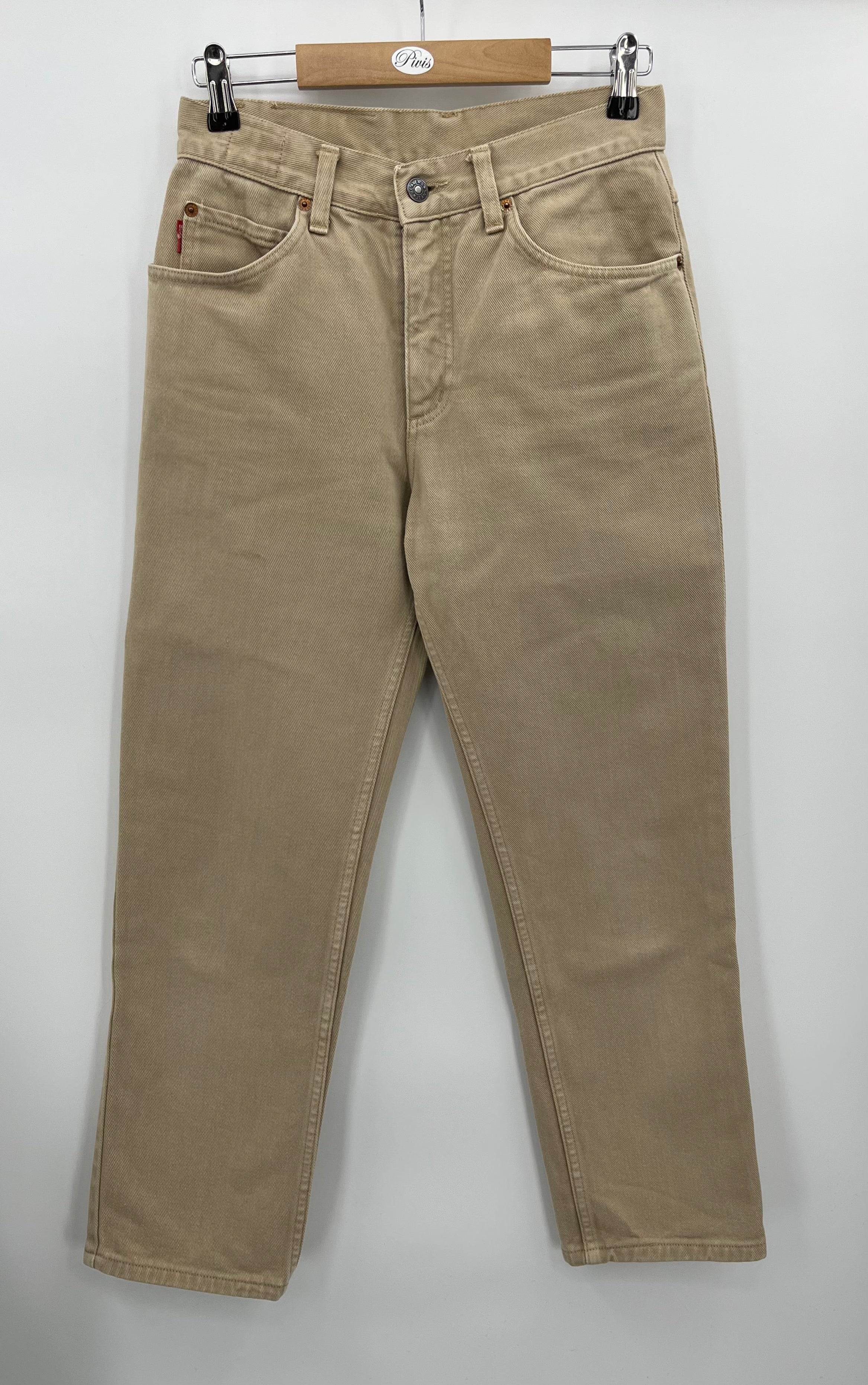 Beavers, light beige jeans, 80s, waist 70cm, size 34-36