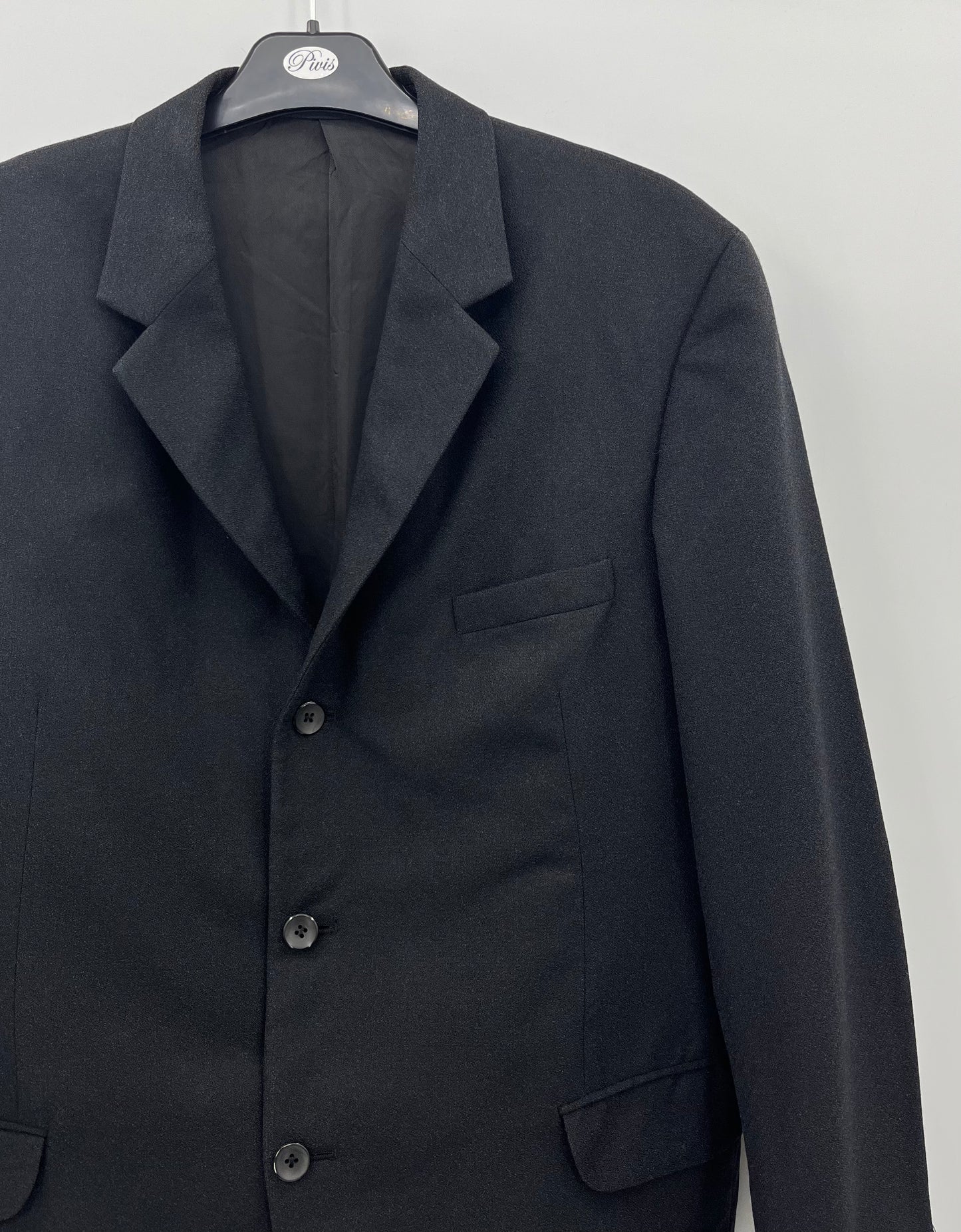 Kreivi, musta miesten puku, 60-luku, kokoarvio S